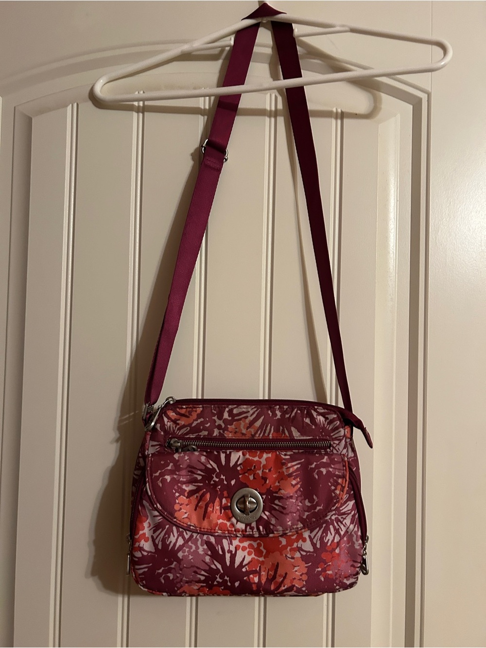 Baggallini Floral Crossbody Bag - Pink & Red